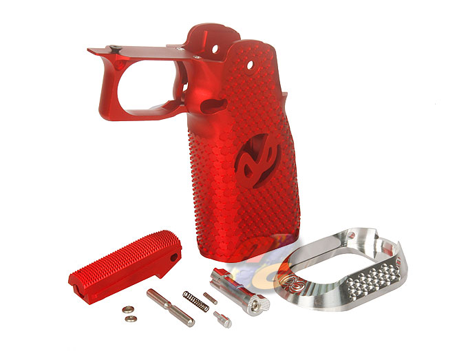 --Out of Stock--Airsoft Surgeon Infinity CNC Aluminum Grip Signature Mobius (Red) - Click Image to Close