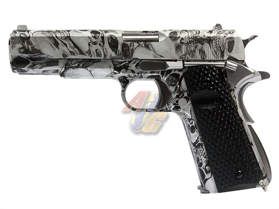 Armorer Works MX0100 Double Barrel M1911 GBB Pistol ( Skull Version ) - Click Image to Close