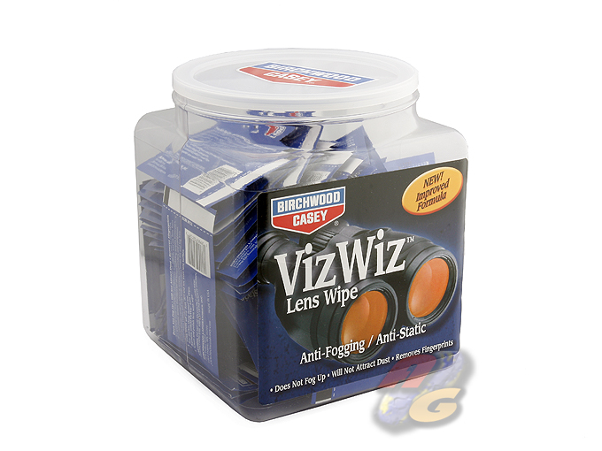 Birchwood Casey VTA100 Viz Wiz Lens Wipe Take-Along ( 100 Pcs Jar Set ) - Click Image to Close