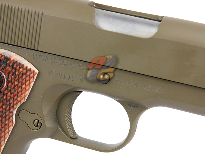Bell M1911A1 Airsoft Pistol ( OD ) - Click Image to Close