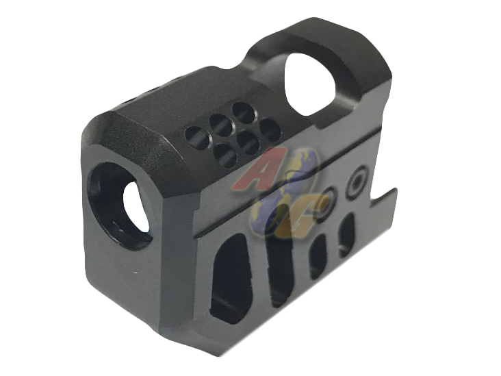 Bell Punisher Style Compensator For Bell, Tokyo Marui, M9 Series GBB ( Black ) - Click Image to Close