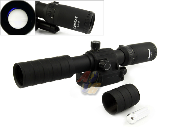 --Out of Stock--BN Combat 3-9 x 32 Scope With Laser ( Rubber Coating ) - Click Image to Close