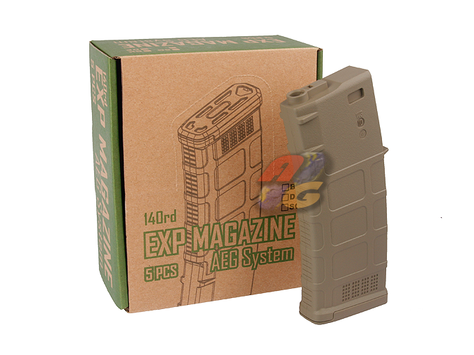--Out of Stock--BP 140 Rds EXP Airsoft AEG Magazine For M4/ M16 Series AEG ( 5 Pcs/ DE ) - Click Image to Close