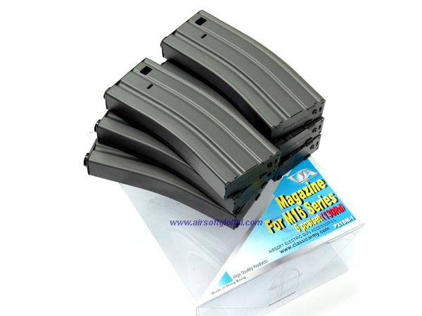 --Out of Stock--Classic Army M4/ M16 130 Rounds Magazine ( Black ) 6 Pcs Box Set - Click Image to Close