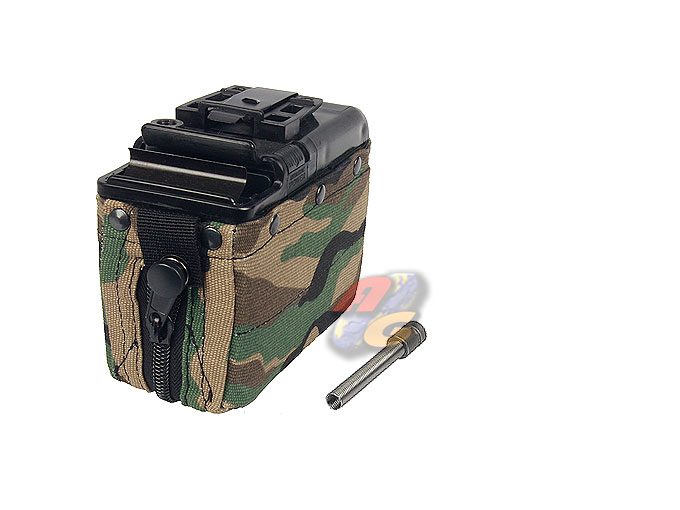 --Out of Stock--Classic Army 1200 Rounds Box Magazine For Classic Army LMG AEG (Woodland Camo) - Click Image to Close