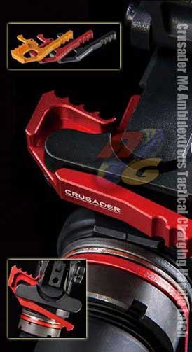 --Out of Stock--Crusader M4 Ambidextrous Tactical Charging Handle Latch ( Red ) - Click Image to Close