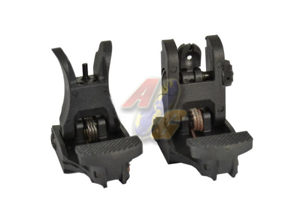 --Out of Stock--CYMA MBUS style Front and Rear Sight Set ( Black ) - Click Image to Close