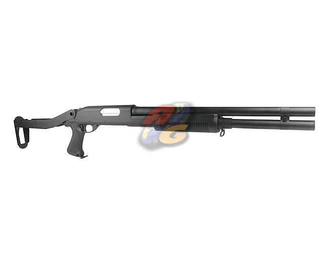 --Out of Stock--CYMA Folding Stock M870 Long Metal Shotgun ( BK ) - Click Image to Close