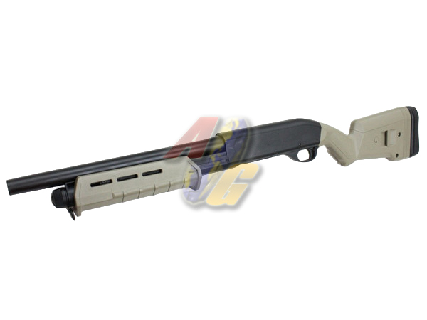 CYMA M870 M-Style Style Full Metal Short Shotgun ( TAN ) - Click Image to Close