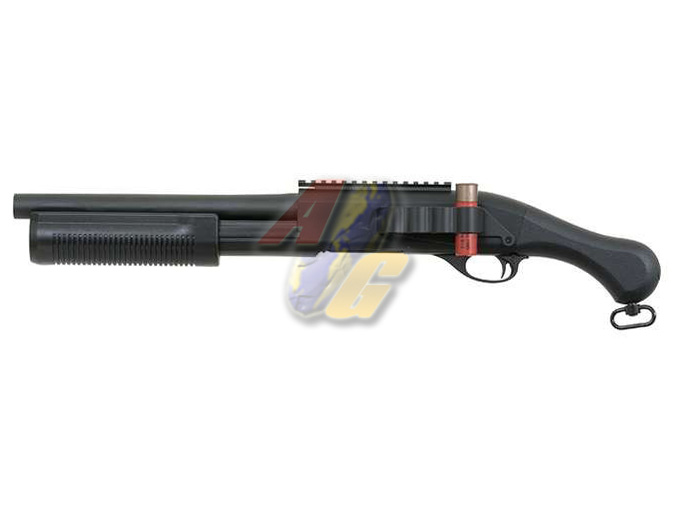 --Out of Stock--CYMA M870 TAC-14 Tac. Shotgun with Shell Carrier ( BK ) - Click Image to Close