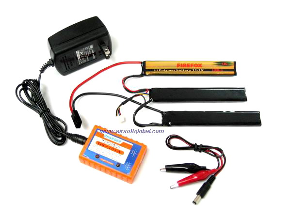 --Out of Stock--Firefox 11.1v 1200mah (12C) Li-Polymer Battery Pack (3-pcs) With Charger Set - Click Image to Close