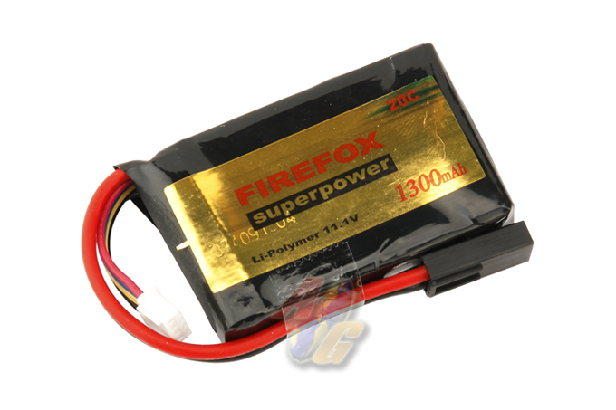 --Out of Stock--Firefox 11.1v 1300mah (20C-PEQ 15 Type) Li-Polymer Battery Pack - Click Image to Close