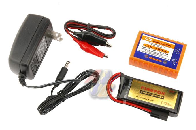 --Out of Stock--Firefox 11.1v 1300mah (20C) Li-Polymer Battery Pack With Charger Set - Click Image to Close