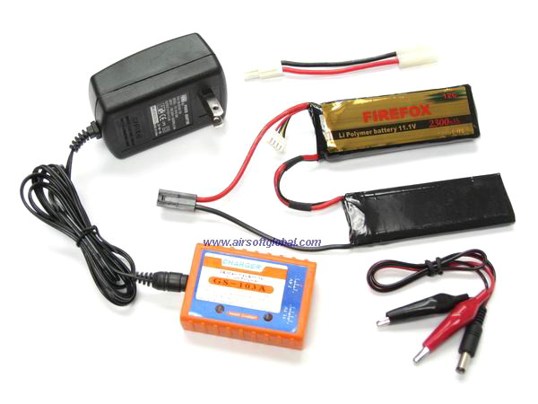 --Out of Stock--Firefox 11.1v 2300mah (12C) Li-Polymer Battery Pack (2-pcs) With Charger Set - Click Image to Close
