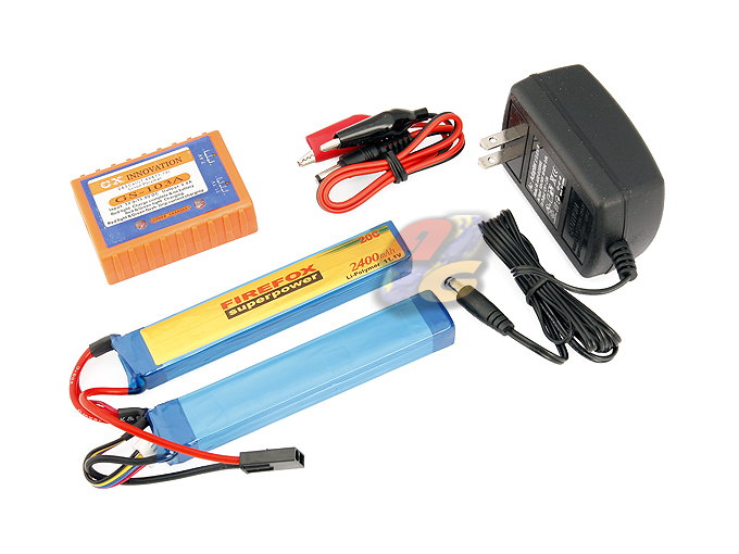 --Out of Stock--Firefox 11.1v 2400mah (20 C) Li-Polymer Battery Pack ( Short, 2P ) With Charger Set - Click Image to Close