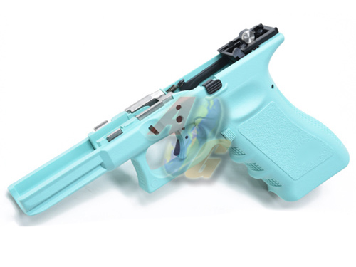 Guarder New Gen. Frame Complete Set For Tokyo Marui G17/ G22/ G34 Series GBB ( US/ Robin Egg Blue ) - Click Image to Close