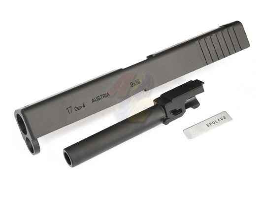 Guarder CNC Aluminum Slide with Steel Outer Barrel Kit For Tokyo Marui H17 Gen.4 GBB ( BK ) - Click Image to Close