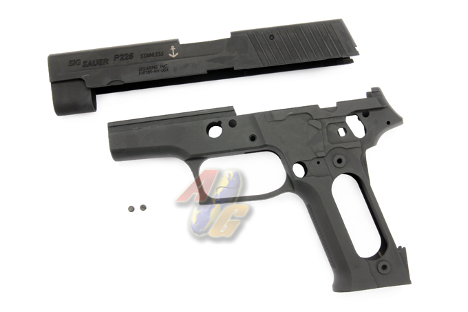 --Out of Stock--Guarder Aluminum Slide & Frame For Marui P226 Navy (BK) - Click Image to Close