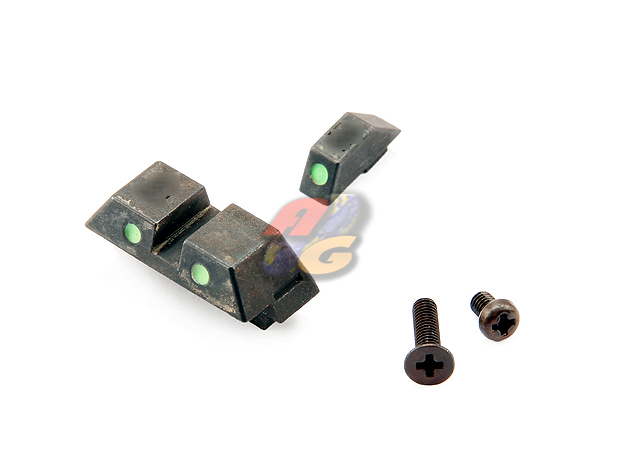 Guarder Steel Night Sight For Marui G18C (Green Dot) - Click Image to Close