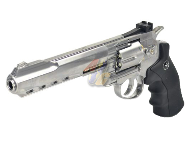--Out of Stock--GUN HEAVEN 702 6 inch 4.5mm CO2 Revolver ( Silver ) - Click Image to Close
