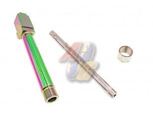 --Out of Stock--GunsModify KM Style G17 Steel Threaded Barrel ( Rainbow CCW ) - Click Image to Close