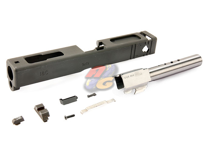--Out of Stock--GunsModify CNC Aluminum Slide Kit For Marui H18C (BK, SV Barrel) - Click Image to Close