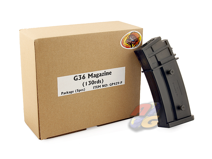 G&P G36 130 Rounds Magazine (5 Pcs Box Set) - Click Image to Close