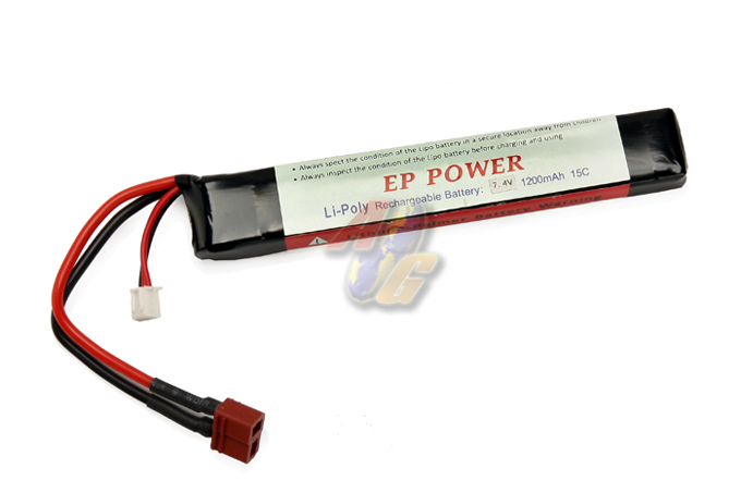 --Out of Stock--G&P EP Power 7.4v 1200mAh (15C) Li-Poly Rechargeable Battery (C) - Click Image to Close