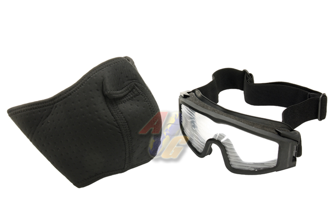 G&P Mask With OEF Series USMC Google (3mm PC Glasses) - Black - Click Image to Close