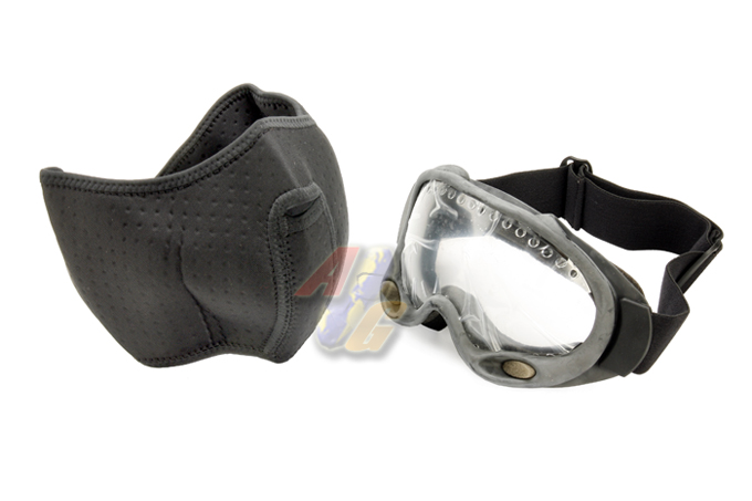 G&P Special Forces Goggle With Mask - Black - Click Image to Close