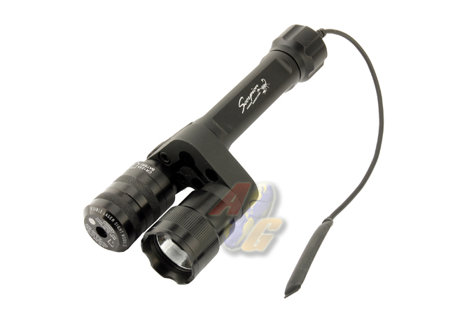 G&P Aiming Laser With Flashlight 9V For Front Sight - Red - Click Image to Close