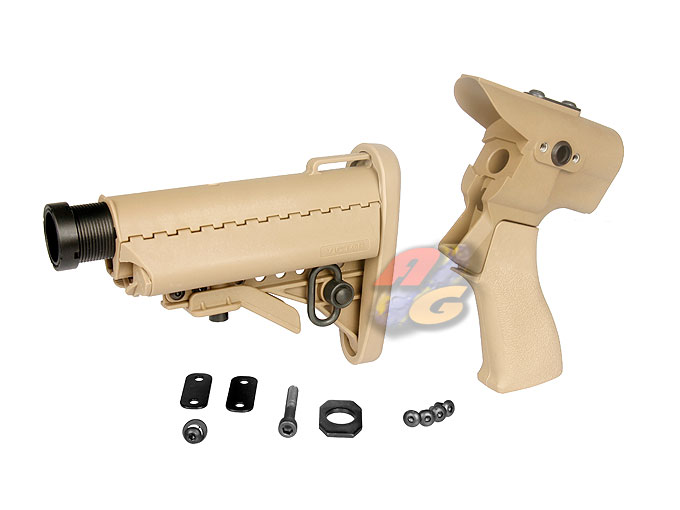 G&P M870 PA Pistol Grip w/ Buttstock Set A (Sand) - Click Image to Close