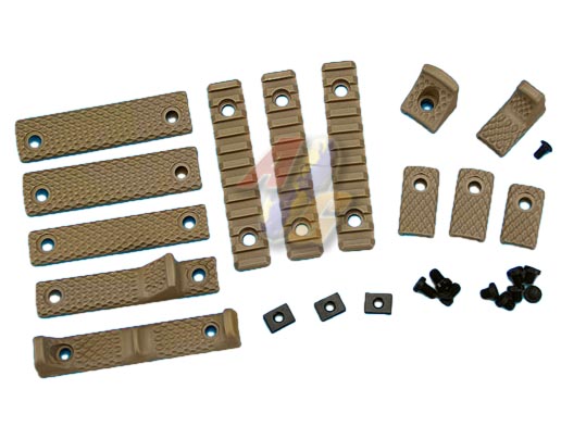 --Out of Stock--G&P URX III Rail Cover with Finger Stop Set B ( Sand ) - Click Image to Close