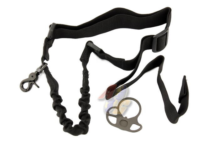 G&P WA M4 Steel Sling Adaptor With Bungee Sling ( BK ) - Click Image to Close