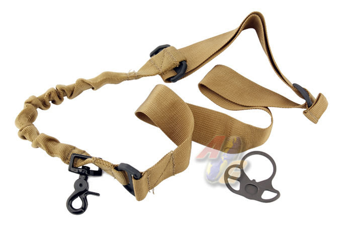 G&P WA M4 Steel Sling Adaptor With Bungee Sling ( Sand ) - Click Image to Close