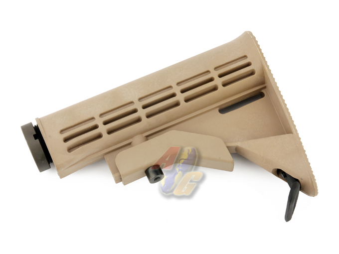 G&P M4A1 6 Position Sliding Buttstock- New Model ( Sand) - Click Image to Close