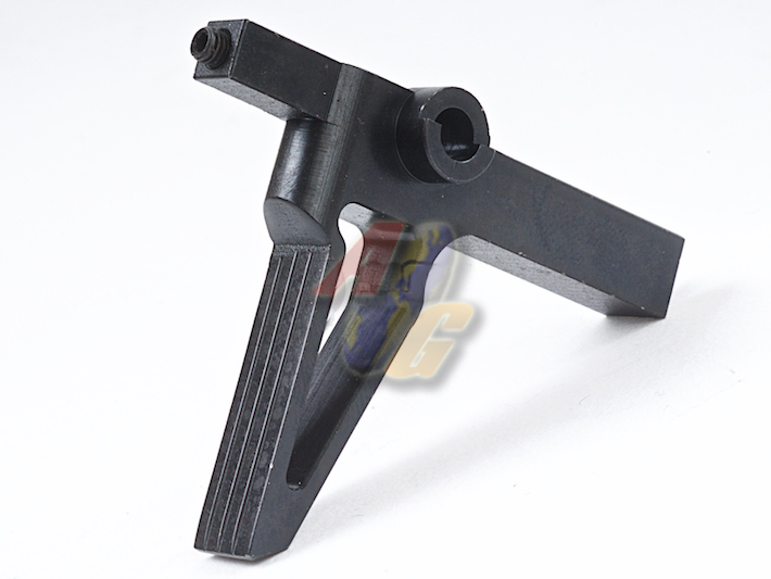 G&P Stainless Steel Flat Trigger For G&P, WA M4/ M16 Series GBB ( Black ) - Click Image to Close