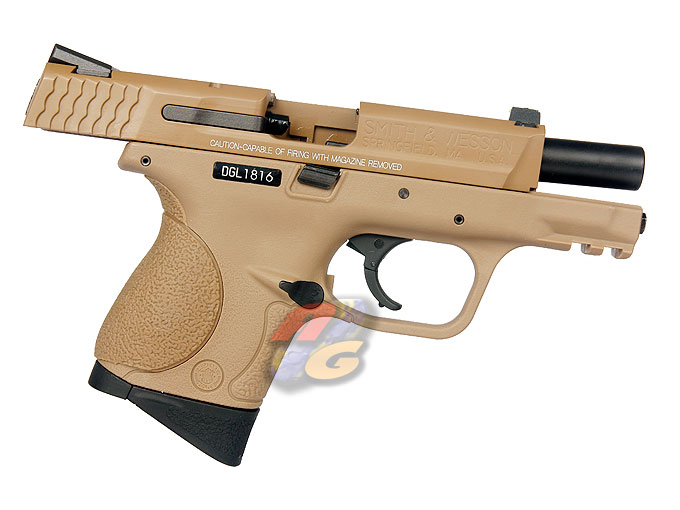 HK M&P9C Compact GBB Pistol (With Marking, Tan, Metal Slide) - Click Image to Close