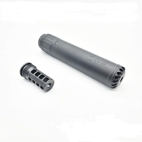 Angry Gun Tornado Dummy Silencer with Tornado AR Flash HIder ( Acetech Blaster Module Tracer Ver./ Black ) - Click Image to Close