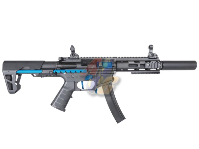 --Out of Stock--King Arms PDW 9mm AEG SBR SD ( Blue Black ) - Click Image to Close