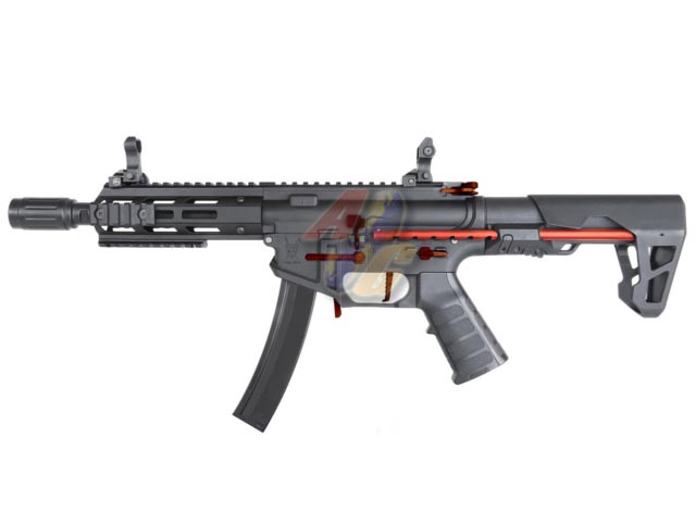 --Out of Stock--KING ARMS PDW 9mm SBR M-Lok AEG ( Black/ Red ) - Click Image to Close