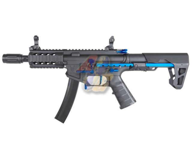 --Out of Stock--KING ARMS PDW 9mm SBR Shorty AEG ( Blue Black ) - Click Image to Close