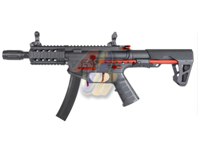 --Out of Stock--KING ARMS PDW 9mm SBR Shorty AEG ( Red Black ) - Click Image to Close