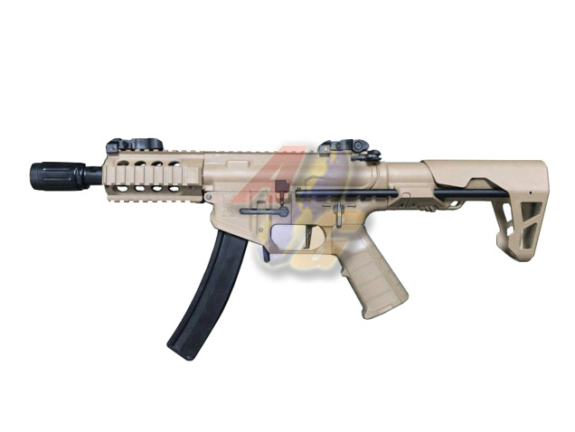 --Out of Stock--KING ARMS PDW 9mm SBR Shorty AEG ( Dark Earth ) - Click Image to Close