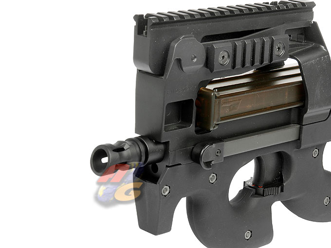 King Arms FN P90 Tactical (BK) ( Cybergun Licensed ) - Click Image to Close