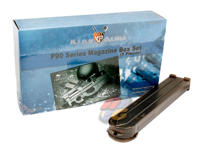 King Arms 300 Rounds Magazine For King Arms FN P90 Series (5 Pcs) - Click Image to Close