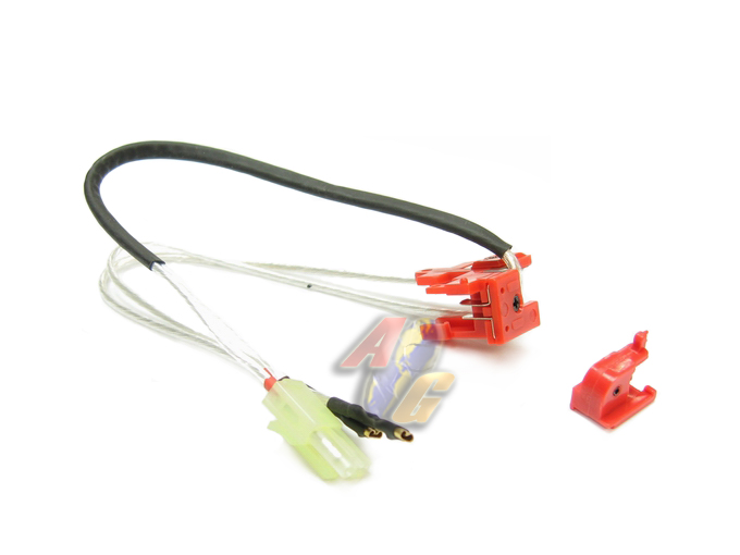 King Arms Silver Cords & Switches Set For Ver.2 Gearbox ( Front Wiring ) - Click Image to Close