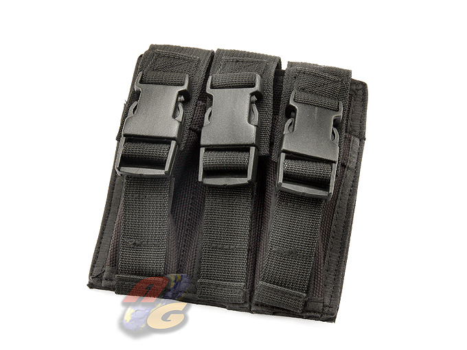 --Out of Stock--King Arms Triple Pistol Mag Pouch ( Black ) - Click Image to Close