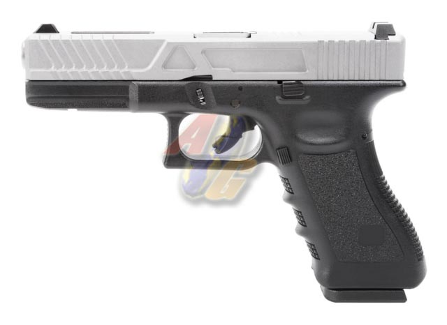 --Out of Stock--King Arms CNC Aluminium Custom GBB Pistol ( Silver/ Black ) - Click Image to Close