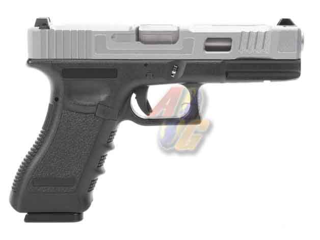 --Out of Stock--King Arms CNC Aluminium Custom II GBB Pistol ( Silver/ Black ) - Click Image to Close